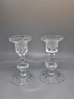 Buy 🌟🌟Pair Royal Brierley Cut Crystal Candle Holders - Candlesticks - Signed🌟🌟 • 40£
