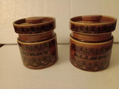 Buy Hornsea Pottery 909 PAIR OF Spice Jars Curry & Allspice  Vintage Retro RARE • 10£