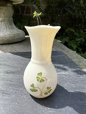 Buy Vintage Donegal Ireland Parian China Mini 10cm Vase With Shamrocks • 13£