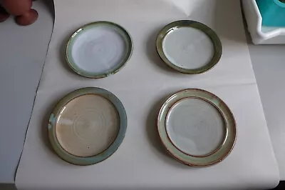 Buy Briglin Pottery 4 Small Plates Interesting Colours Clear Makers Marks • 40£