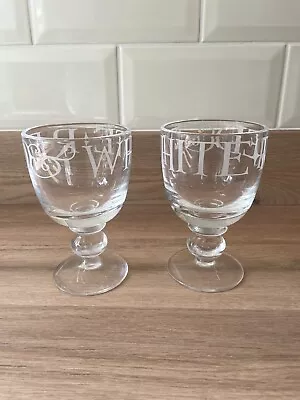 Buy Emma Bridgewater Black Toast Set Of 2 Pair Small Wine Glass Glasses • 48£