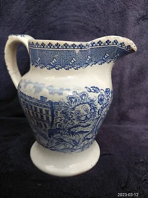 Buy Extremely Rare Antique Pearlware Pottery Pitcher Jug Lion & Rose Thistle Unicorn • 36£