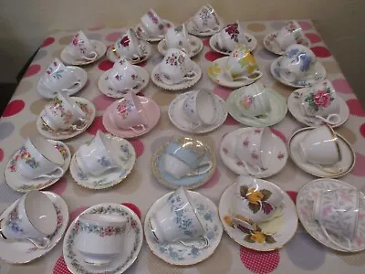 Buy Job Lot 5 Mismatch China Tea Cups & Matching Saucers  Parties/weddings/tearoom • 26£