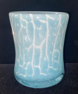 Buy Studio Art Glass Hand Blown Votive Beautiful 4 1/4” Blue Candle Holder • 7.94£