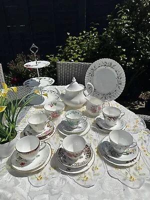 Buy Vintage Bone China All You Need For Afternoon Tea For Six Inc. Teapot VGC • 38£