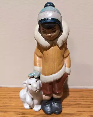 Buy Vintage LLADRO 2269 Intuit Eskimo Boy W/Polar Bear Cub Figurine -Spain -6 - Mint • 34.47£