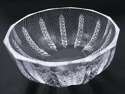 Buy LALIQUE, FRANCE Crystal Centerpiece Bowl In Wheat Pattern - 8-1/2  X 3-3/4  • 185.79£