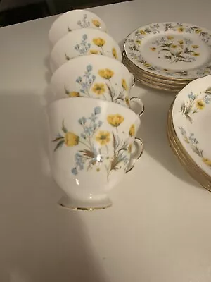 Buy Vintage Colclough Yellow/white Bone China Tea Set • 20£