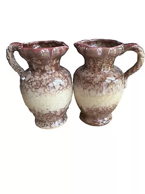 Buy European Foreign Ceramic Vintage Jugs, Mottled Effect Finish 21 Cm Tall Crackle • 12£