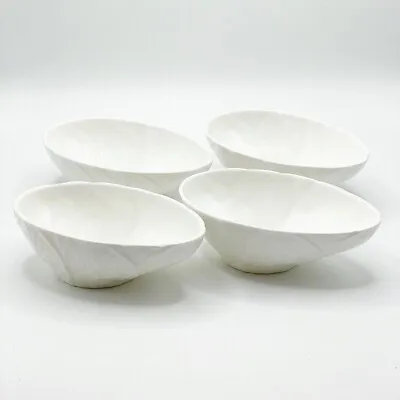 Buy Coalport Countryware Vintage Avocado Bowls White Bone China Embossed LOT OF FOUR • 79.20£