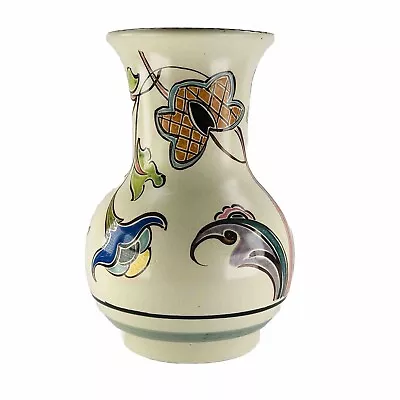 Buy Honiton Pottery Seaton Vase Jacobean H25cm Hand Painted Mid Century • 28£