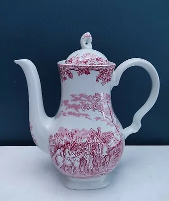 Buy Myott Staffordshire Country Life Pink English Scenery Coffee Pot Teapot  • 20£