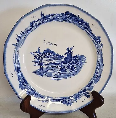 Buy Vintage Royal Doulton  Norfolk  Blue & White Round Plate D4209 • 5£