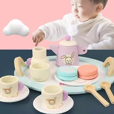 Buy Wooden Afternoon Tea Toy Afternoon Tea Set Desserts For Birthday Kids Girls • 18.07£