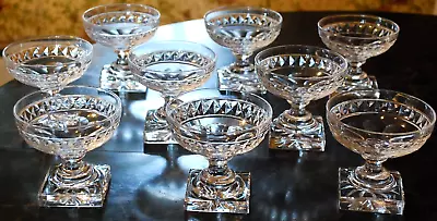 Buy WILLIAM YEOWARD 'ZARA' Rare Set 9 HAND CUT CRYSTAL Low Champagne/Sherbet Glasses • 1,716.62£