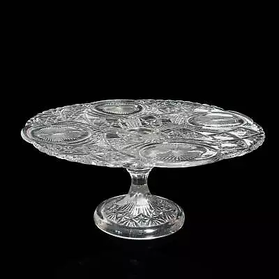 Buy Vintage Cake Stand, French, Cut Glass, Afternoon Tea Serving Platter, Circa 1950 • 595£