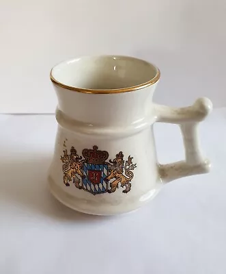 Buy Prinknash Pottery Tankard White Earthenware Miniature Toby Lions Coat Of Arms • 5£