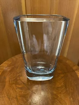 Buy Swedish Glass Vase By Gunnar Nylund For Stromberg, Blue Color. 10” signed #B1064 • 135.13£