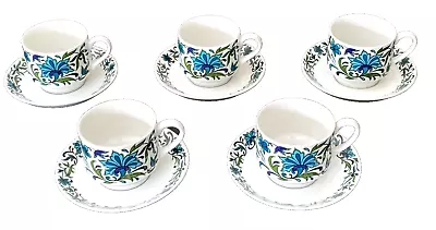 Buy 5 Sets Of Midwinter SPANISH GARDEN Tea Cups And Saucers • 20£