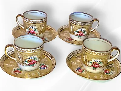 Buy Cauldon China Tiffany #T1648 Repro Demi Cup & Saucer Sets Of 4 • 116.49£