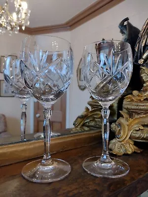Buy Beautiful Quality Pair Of Large Royal Doulton Crystal Glasses 21 Cm H X 8 Cm D • 29.95£