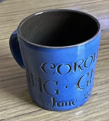 Buy King George V Coronation 1911 Unusual Blue Pottery Mug Similar  Motto Ware Style • 25£