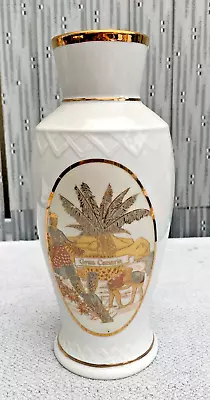 Buy Large 10   Gran Canaria White & Gold  Vase, Souvenir Canary Islands • 5£