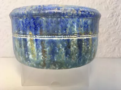 Buy Bretby Henry Tooth & Co Blue Mottled Drip Glaze Bowl. Pattern 2071D. • 12£