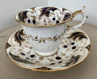 Buy Antique Rockingham Brameld 1316 Pattern Coffee Cup & Saucer Duo C1835 • 9.99£