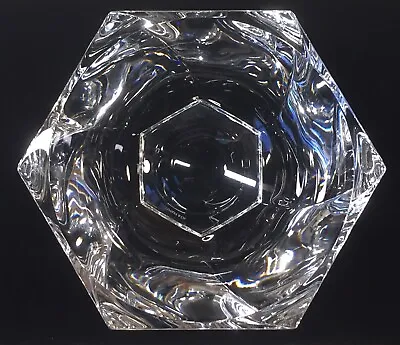 Buy Vintage TIFFANY & CO Crystal Modern Hexagonal 6 Sided Bowl 6” Marked Stunning • 116.49£