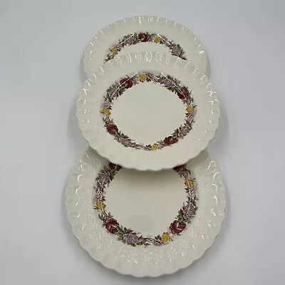 Buy Copeland Spode Rose Briar (3) 8 7/8” Luncheon Plates In Chelsea Wicker England • 18.59£