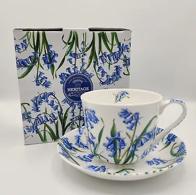 Buy Large Breakfast Cup & Saucer Heritage Fine Bone China  Bluebell  • 17.50£