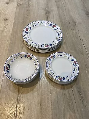 Buy BHS Priory Vintage Blue Floral Tableware Made In Britain 18 Pieces • 80£