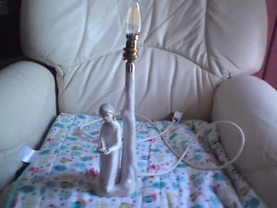 Buy Lladro NAO Table Lamp Of A Young Girl Holding A Candlestick,36 Cms NO SHADE. • 45.99£