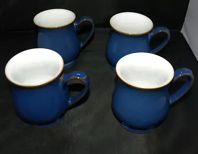 Buy Set Of 4 DENBY Craftsman Mugs Imperial Blue VGC Farmhouse Country Kitchen • 34.99£