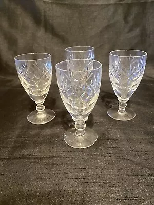 Buy Royal Doulton Crystal - GEORGIAN Cut - Liqueur Sherry Port Glasses Set 4 • 29.99£