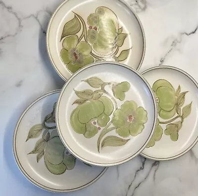 Buy Vintage Denby Dinner Plates Troubadour Stoneware  Pottery Set Of 4 • 13£