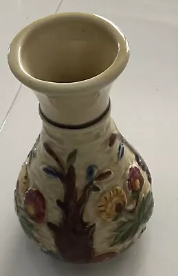 Buy Tony Wood Indian Tree Hand Painted Vase 5” High • 14.99£