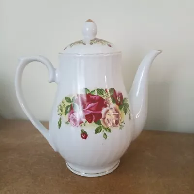 Buy Vintage Royal Norfolk 'English Roses' Coffee Pot, 21cm Tall • 9.95£