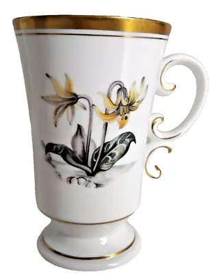 Buy Royal Worcester Yellow Alpine Flowers Fine Bone-china Coffee Cup Mug Chalice • 24.99£
