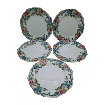 Buy Cauldon China Set Of 5 Victoria Small Plates Made For T. Hayward & Co. Deansgate • 29.99£