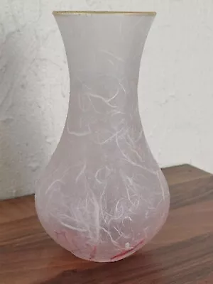 Buy Vintage Pink Crackle Glass Vase . • 2.99£