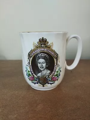 Buy Vintage Silver Jubilee Of Elizabeth II, Bone China Mug By Duchess • 5.95£