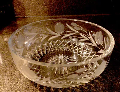 Buy Edinburgh Crystal Cut Glass Large Bowl. 8  Diameter At Rim, Signed. Handblown • 19.95£