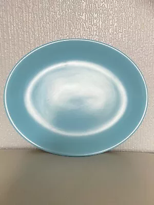 Buy Poole Pottery Oval Twintone Serving Plate Platter  Blue / Grey 12 Inches Length • 7£