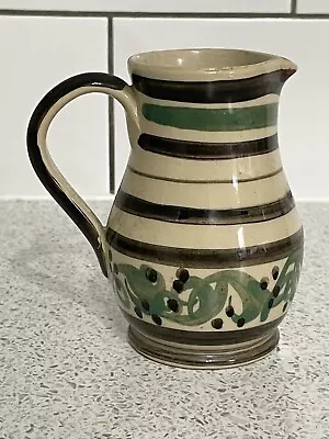 Buy Buchan Stoneware Cream, Green & Black Jug 125/6 A6 Portobello Scotland • 15.95£