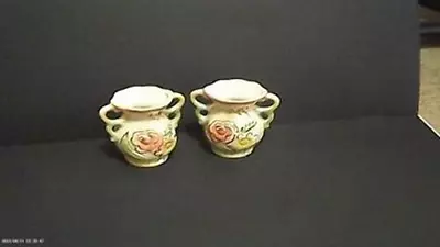 Buy Vintage Opalescent Ceramic 5 Inch Vases Made In Brazi1 Pair • 29.81£