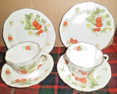 Buy 2  Ringtons Tea Virginia Strawberry Design China Trios Cups And Saucers Plates • 20£