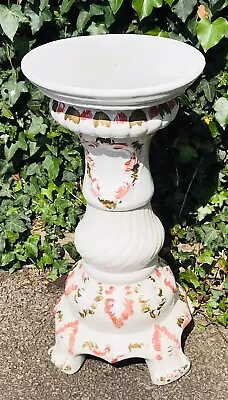 Buy Vintage 1970’s Bassano Italy Hand Painted Ceramic Jardiniere Plant / Lamp Stand • 20£