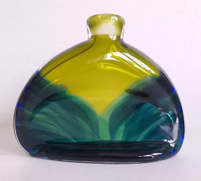 Buy Rare Signed LINDARS SLY GLASS Art Glass Perfume Scent Bottle Green Blue British • 29.99£